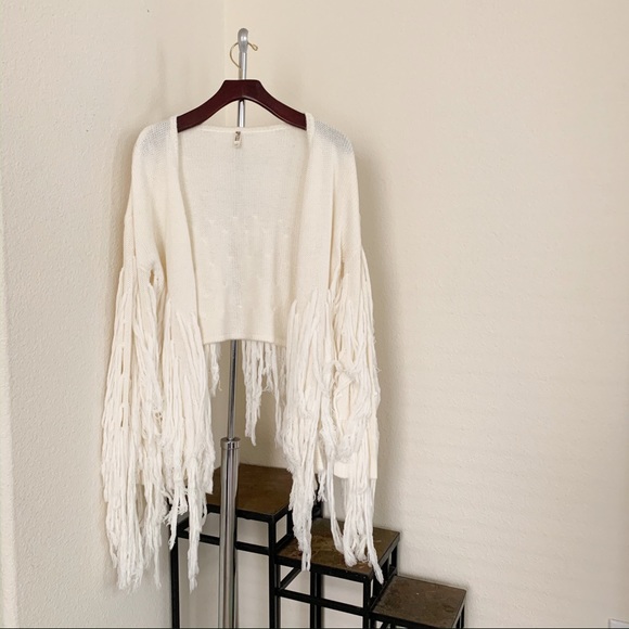 Spell Sweaters - Spell & The Gypsy White Fringe Cardigan.